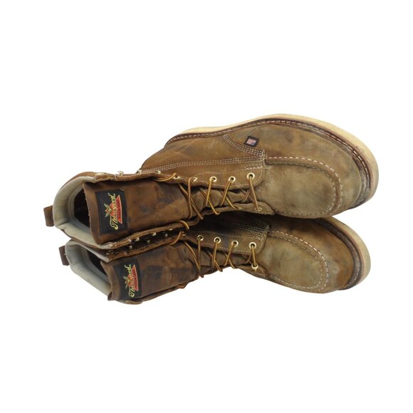 Thorogood Men's 8" Steel Toe Wedge Sole Work Boots (U.S.A.) 804-4478 Brown 12 2E - Picture 4 of 8